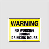 Custom Sign,Warning No Working